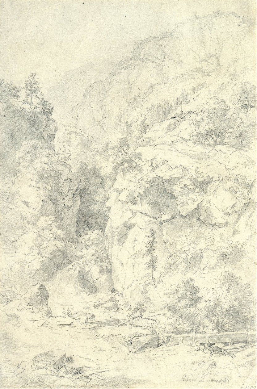 Górzysty krajobraz autorstwa Andreas Achenbach
