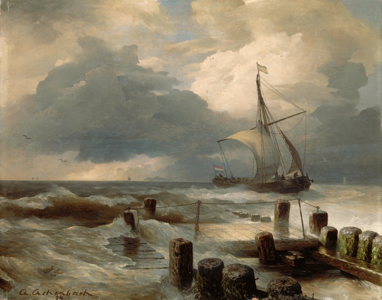 Pejzaż morski, 1894 autorstwa Andreas Achenbach