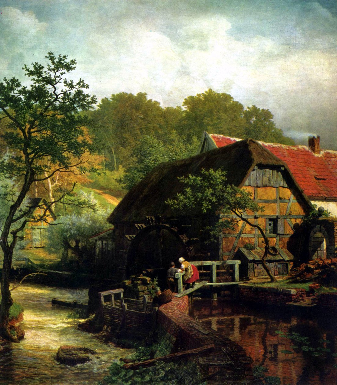 Westfalski młyn wodny autorstwa Andreas Achenbach