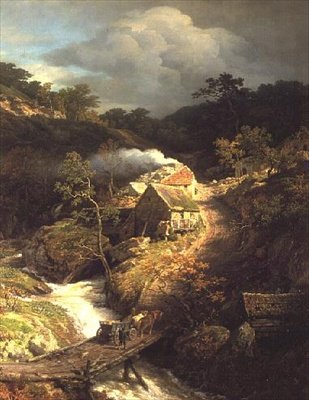 Górzysty krajobraz z potokiem autorstwa Andreas Achenbach