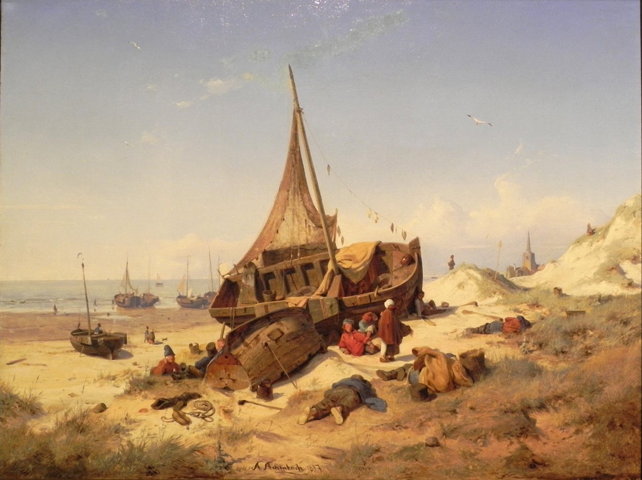 Ebbtide, Scheveningen autorstwa Andreas Achenbach
