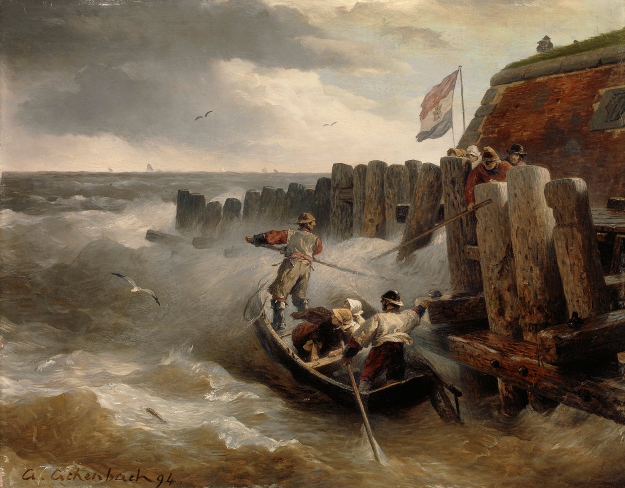Pejzaż morski, 1894 r autorstwa Andreas Achenbach