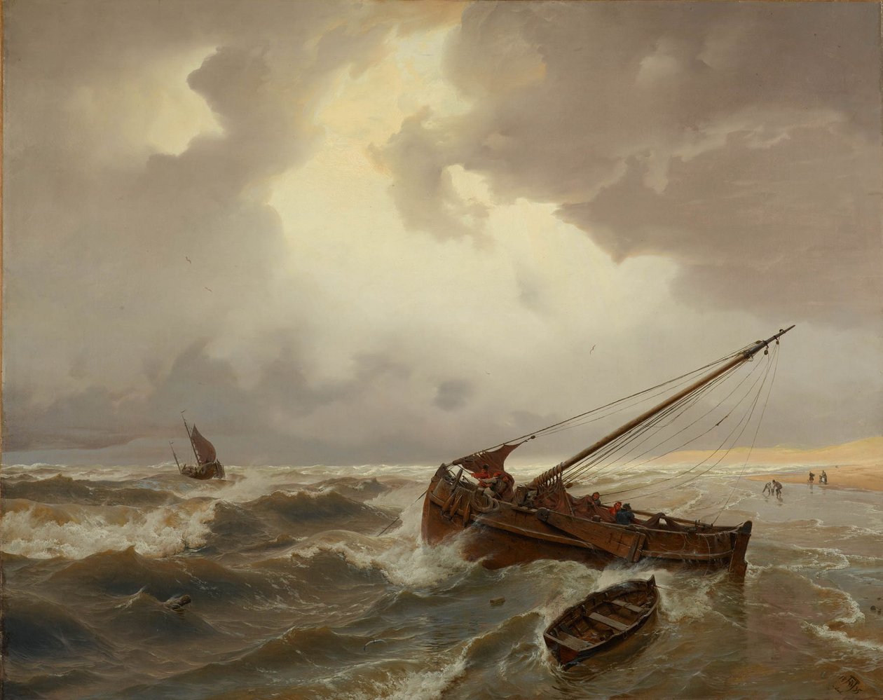 Plaża w Scheveningen autorstwa Andreas Achenbach