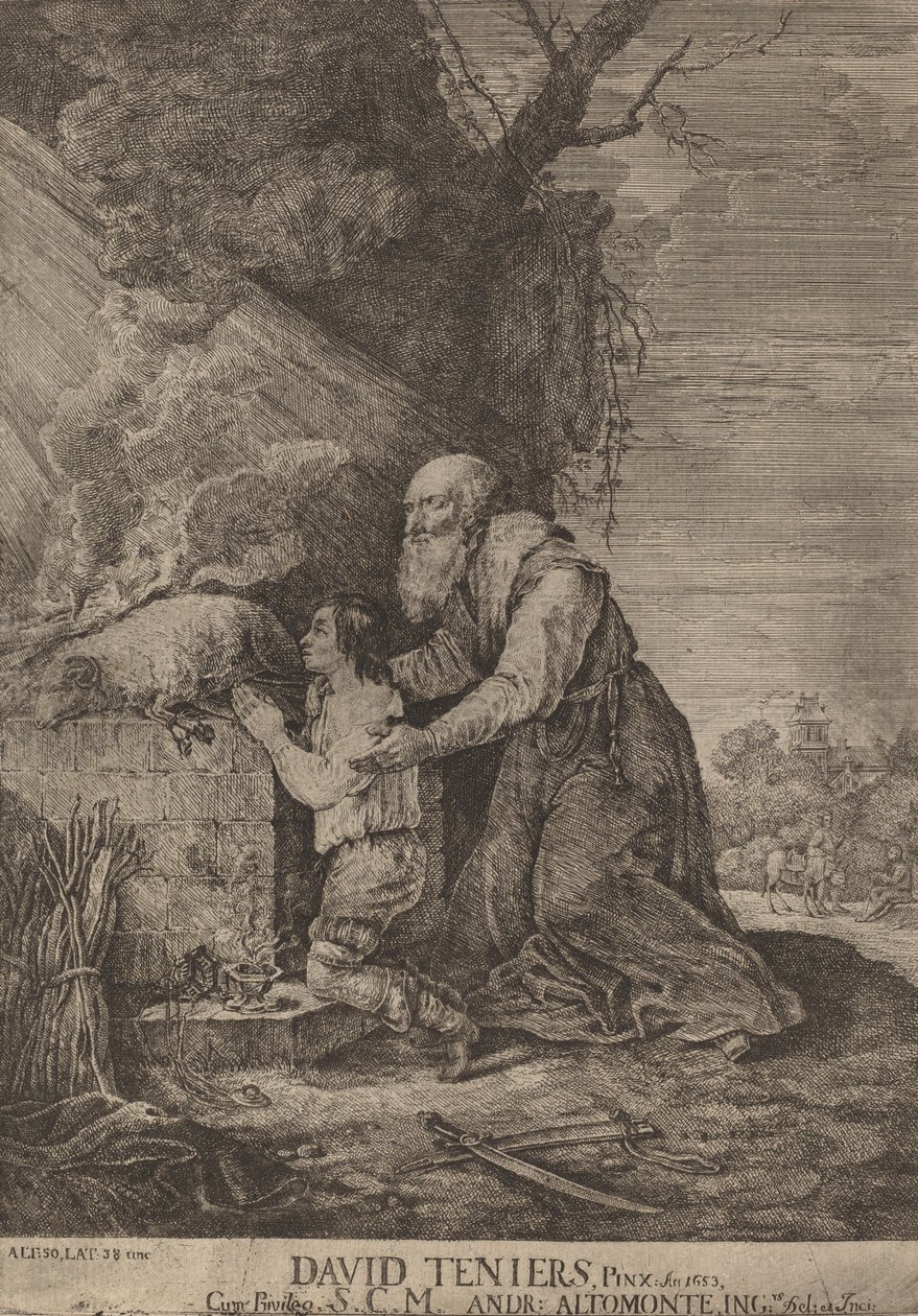 Ofiara Izaaka. autorstwa Andreas Altomonte