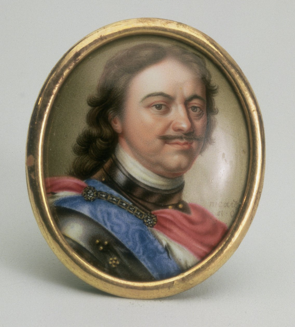 Portret Piotra I, ok. 1720 (emalia na złocie) autorstwa Andrei Grigorievich Ovsov