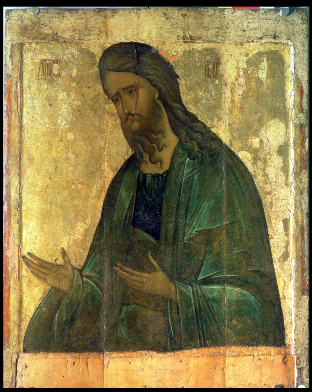 Ikona św. Jana Chrzciciela (tempera na desce) autorstwa Andrei Rublev