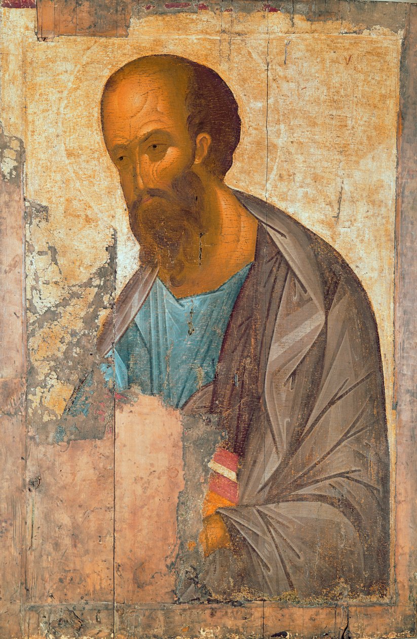 St Paul, 1407 (tempera na desce) autorstwa Andrei Rublev