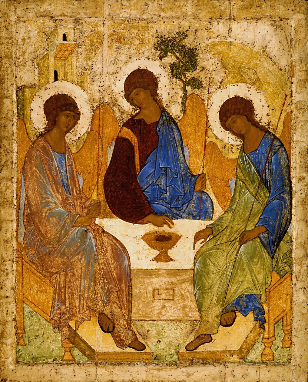 Rosyjski: "Trójca" Święta Trójca (Troica) autorstwa Andrei Rublev