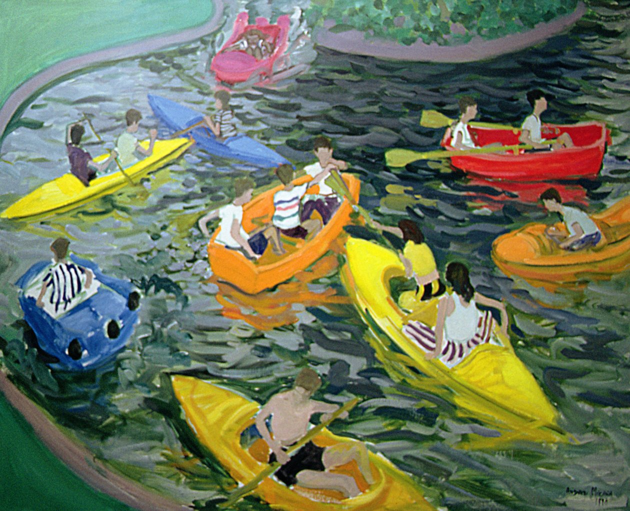 Kajaki, Park Wickstead autorstwa Andrew Macara