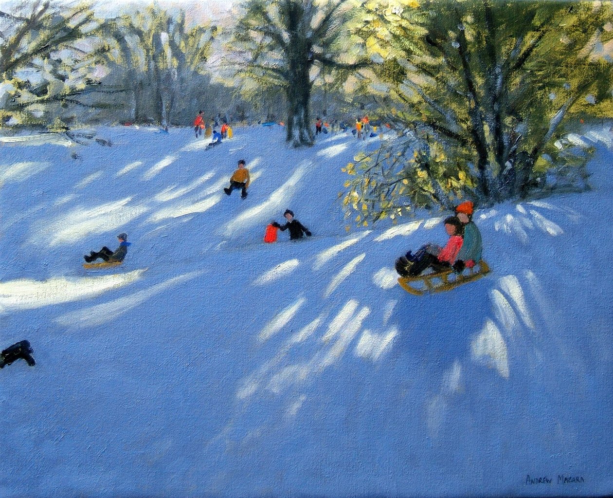 Wczesny śnieg, Darley Park, Derby autorstwa Andrew Macara