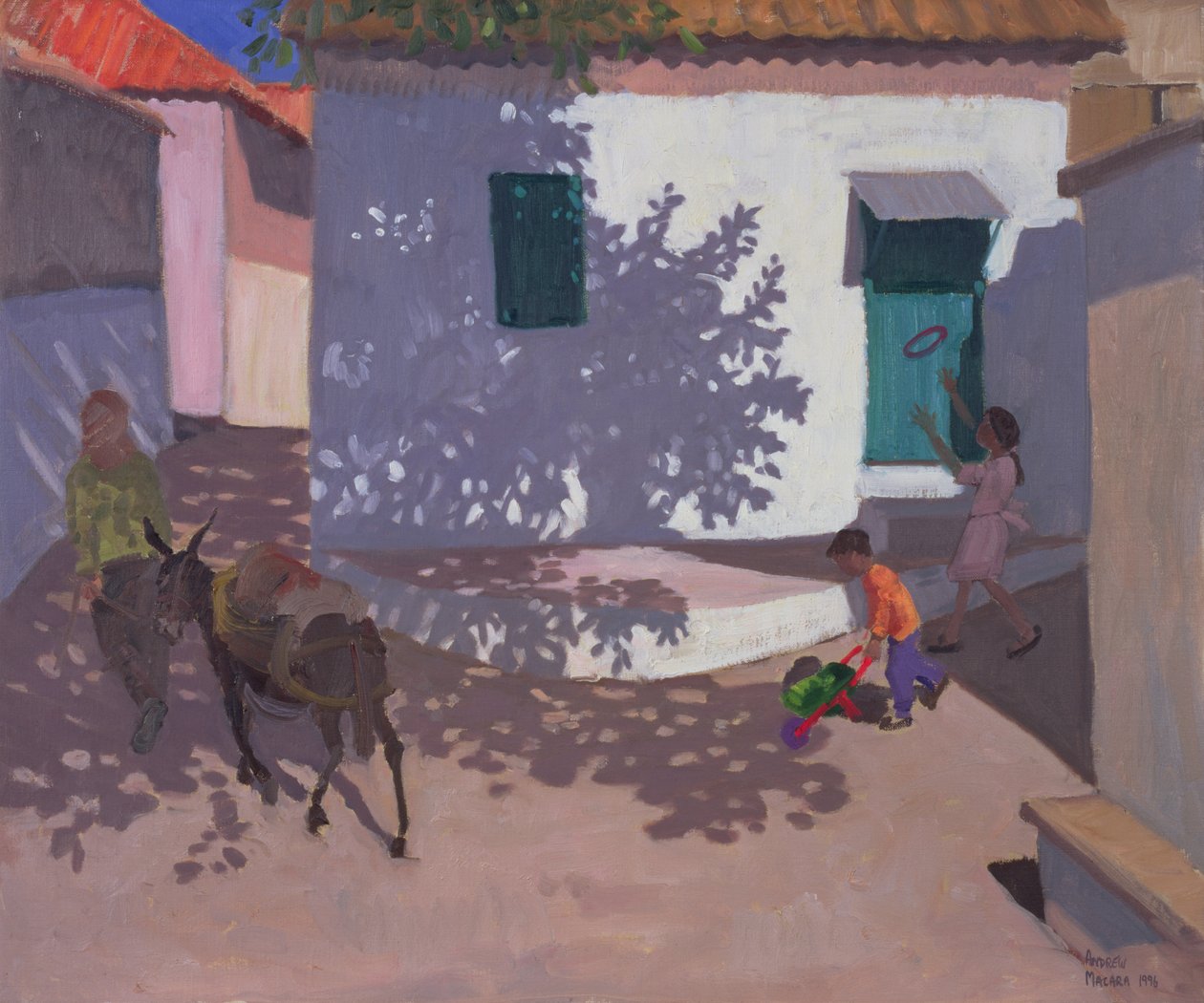 Zielone drzwi i cienie, Lesbos, 1996 autorstwa Andrew Macara