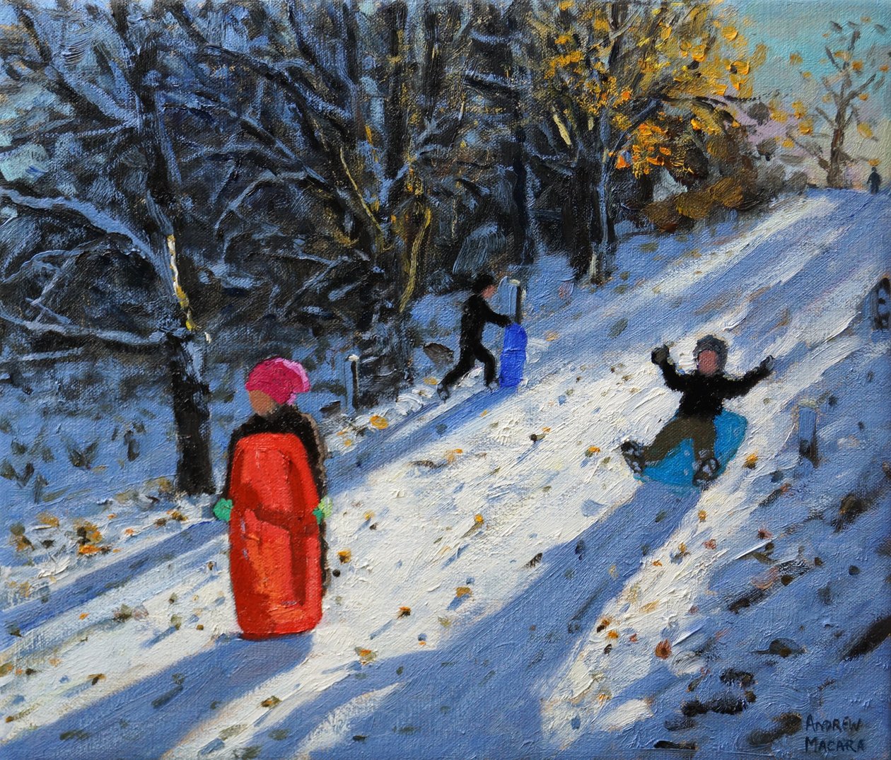 Czerwone sanki, Allestree Park Derby. 2014 autorstwa Andrew Macara