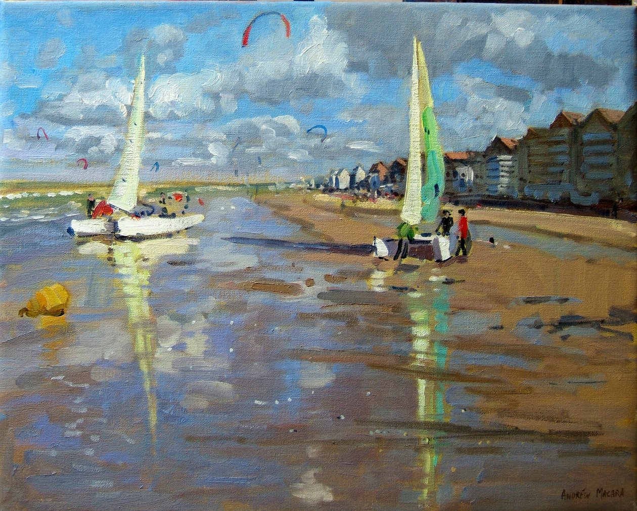 Odbicie, Bray Dunes, Francja autorstwa Andrew Macara