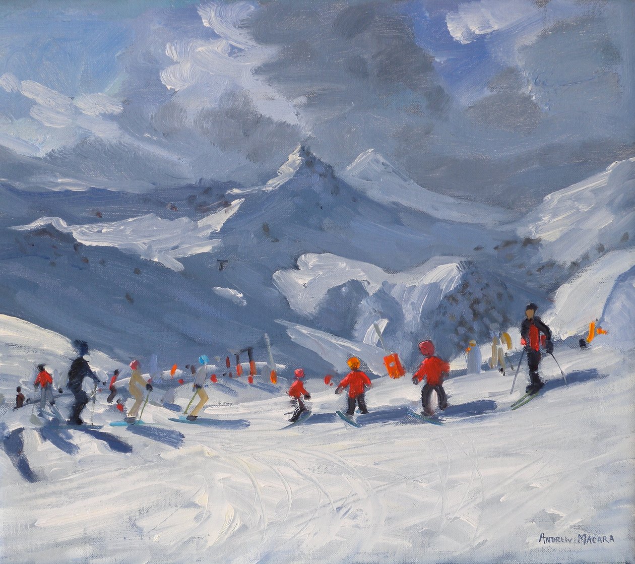 Szkoła narciarska, Tignes, 2009 autorstwa Andrew Macara