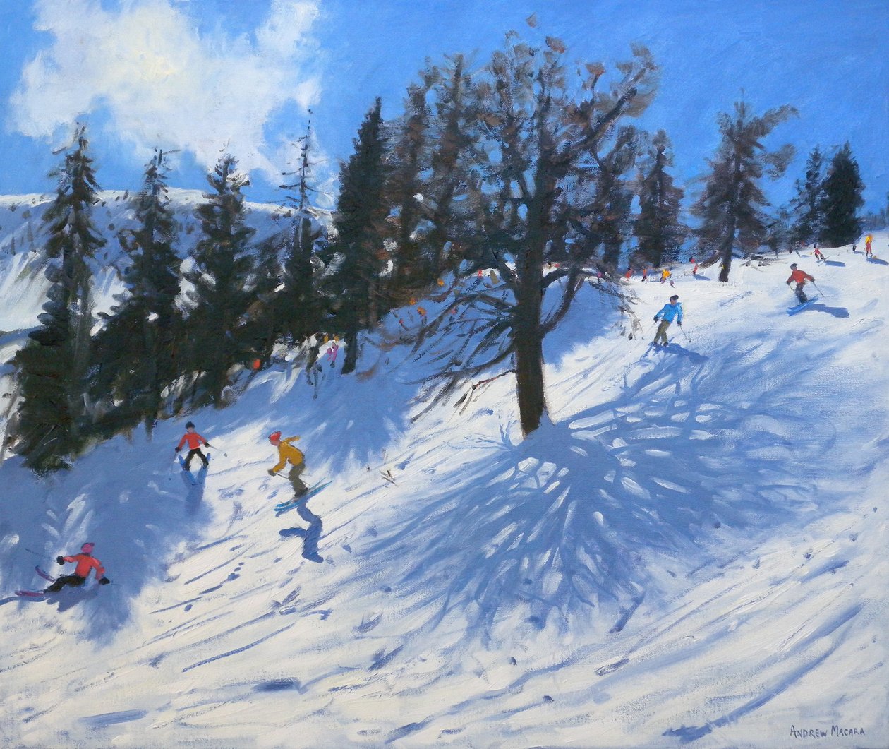 Wiosenne narciarze, Verbier, 2010 autorstwa Andrew Macara
