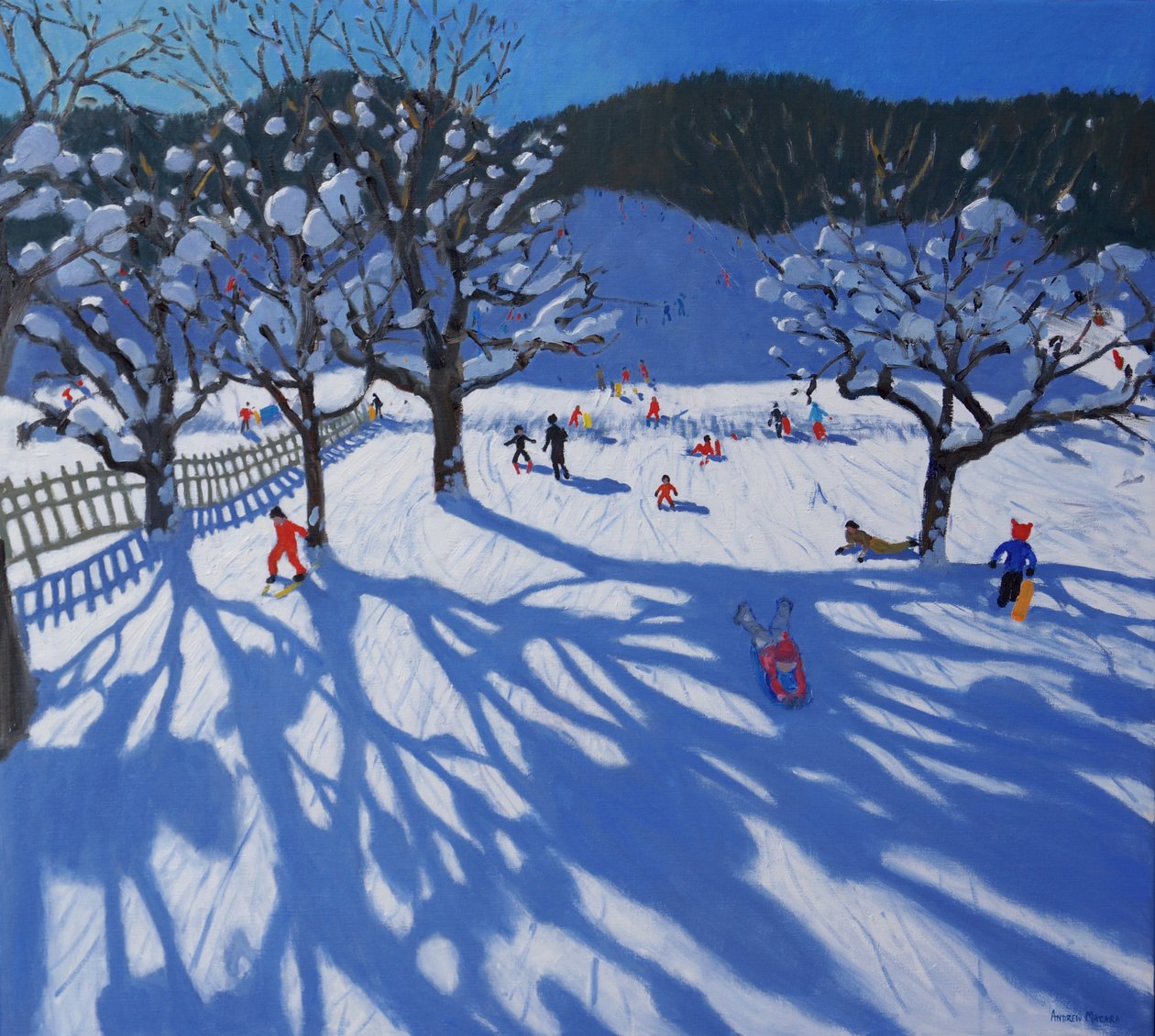 The Orchard in Winter,Morzine, autorstwa Andrew Macara