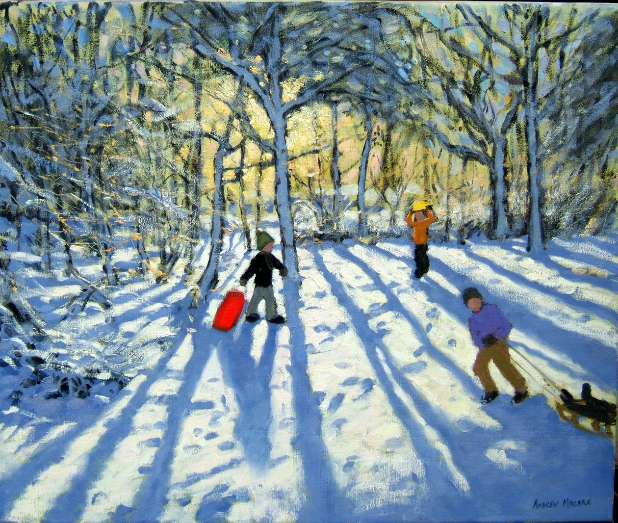Las zimą, niedaleko Ashbourne, Derbyshire autorstwa Andrew Macara