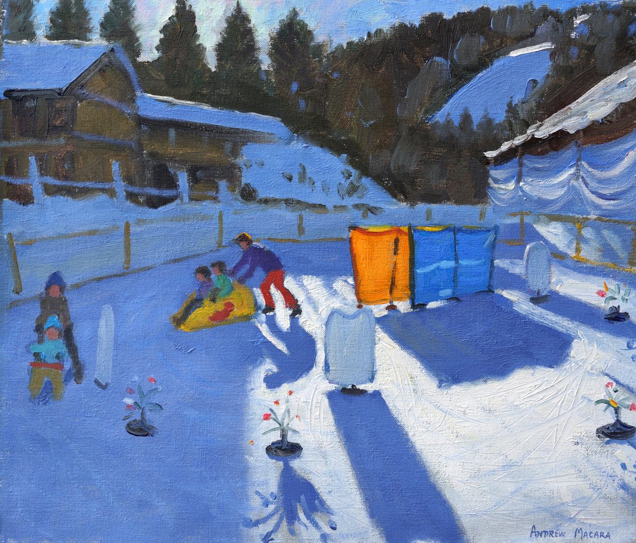lodowisko dla dzieci, Clusaz, 2014 r, autorstwa Andrew Macara