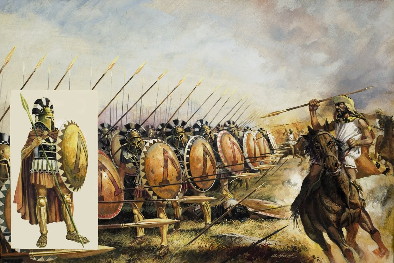 Armia Spartan (gwasz na papierze) autorstwa Andrew Howat