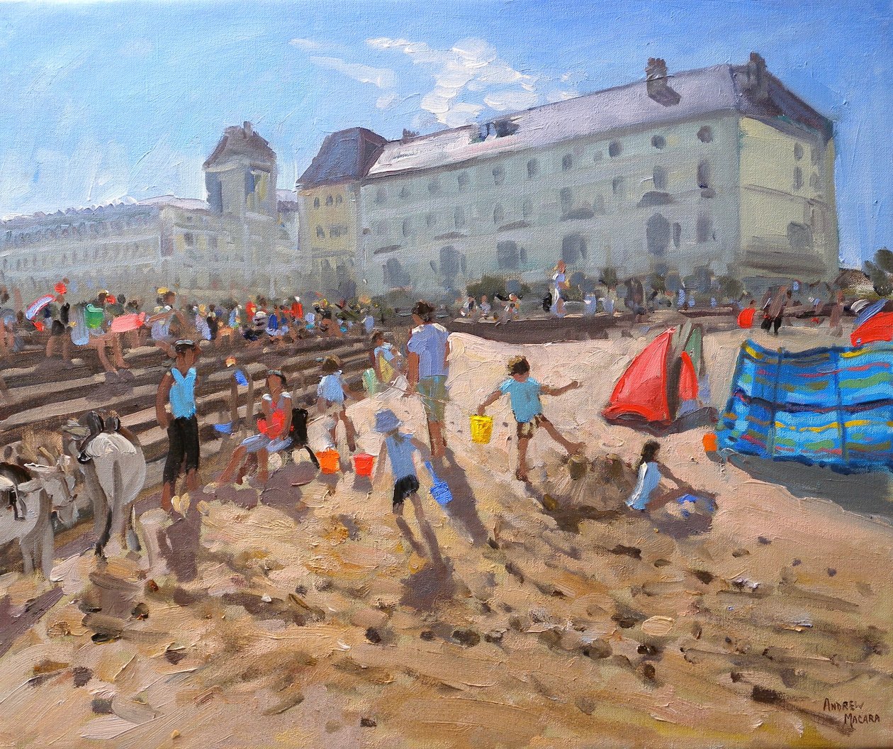 BRIGHT MORNING, LLANDUDNO ,2009, ( olej na płótnie) autorstwa Andrew Macara
