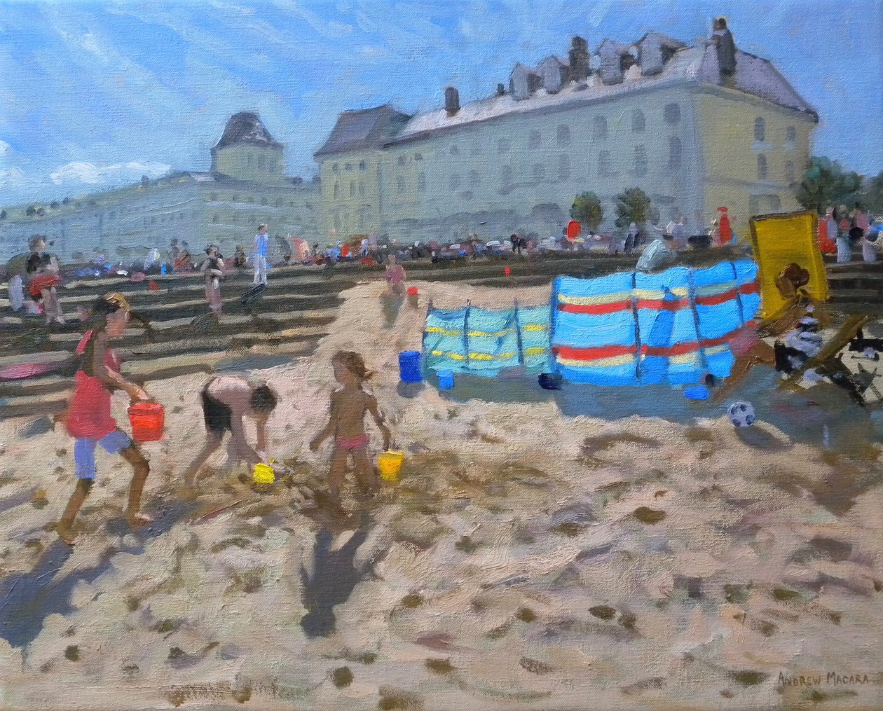 Zabawa w piasku, Llandudno. 2010 autorstwa Andrew Macara