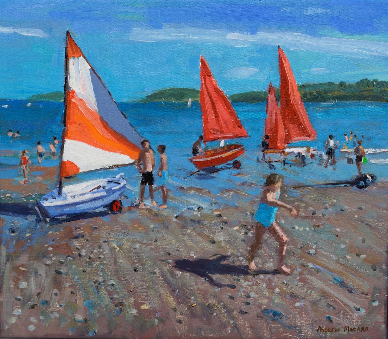 Czerwone i Białe Żagle, Abersoch autorstwa Andrew Macara