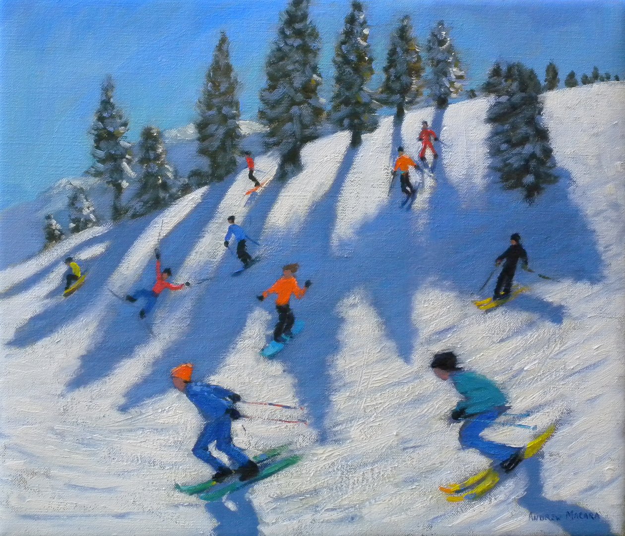 Narciarze, Lofer, 2010 r. autorstwa Andrew Macara