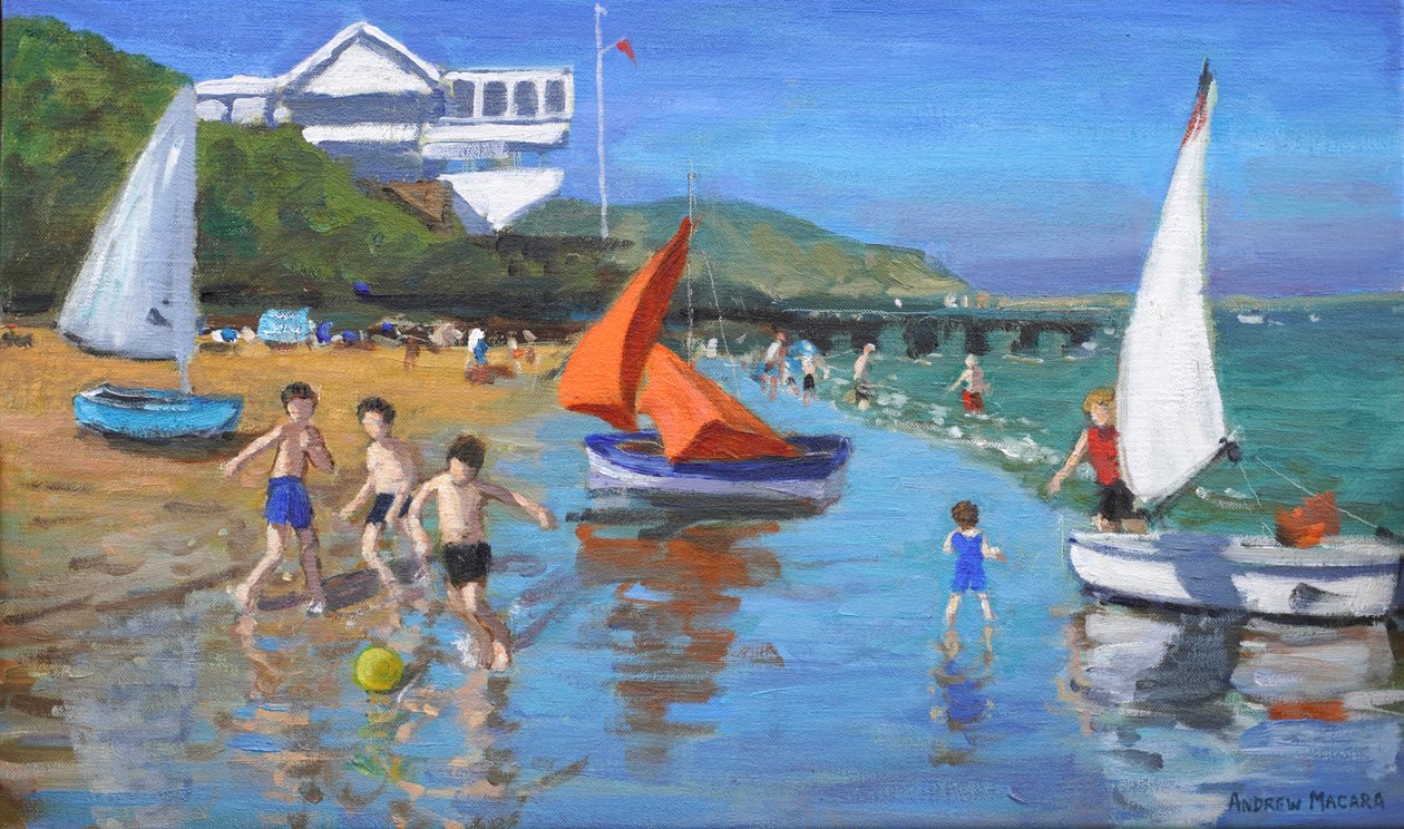 Lato w Abersoch, 2015 (olej na płótnie) autorstwa Andrew Macara