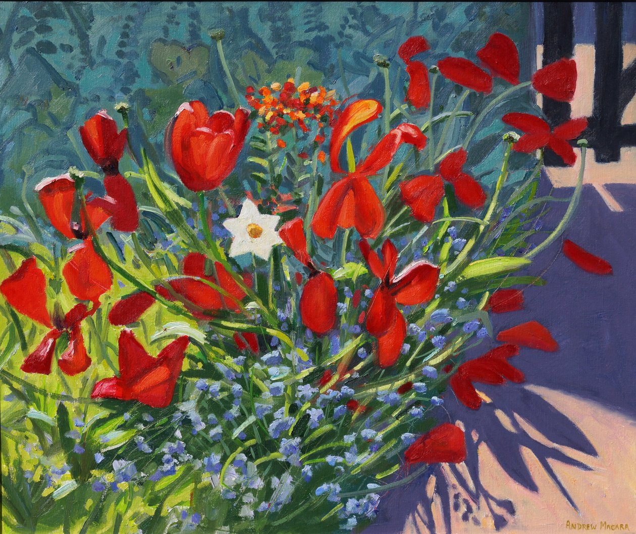 Tulipany przy bramie, 2017, autorstwa Andrew Macara
