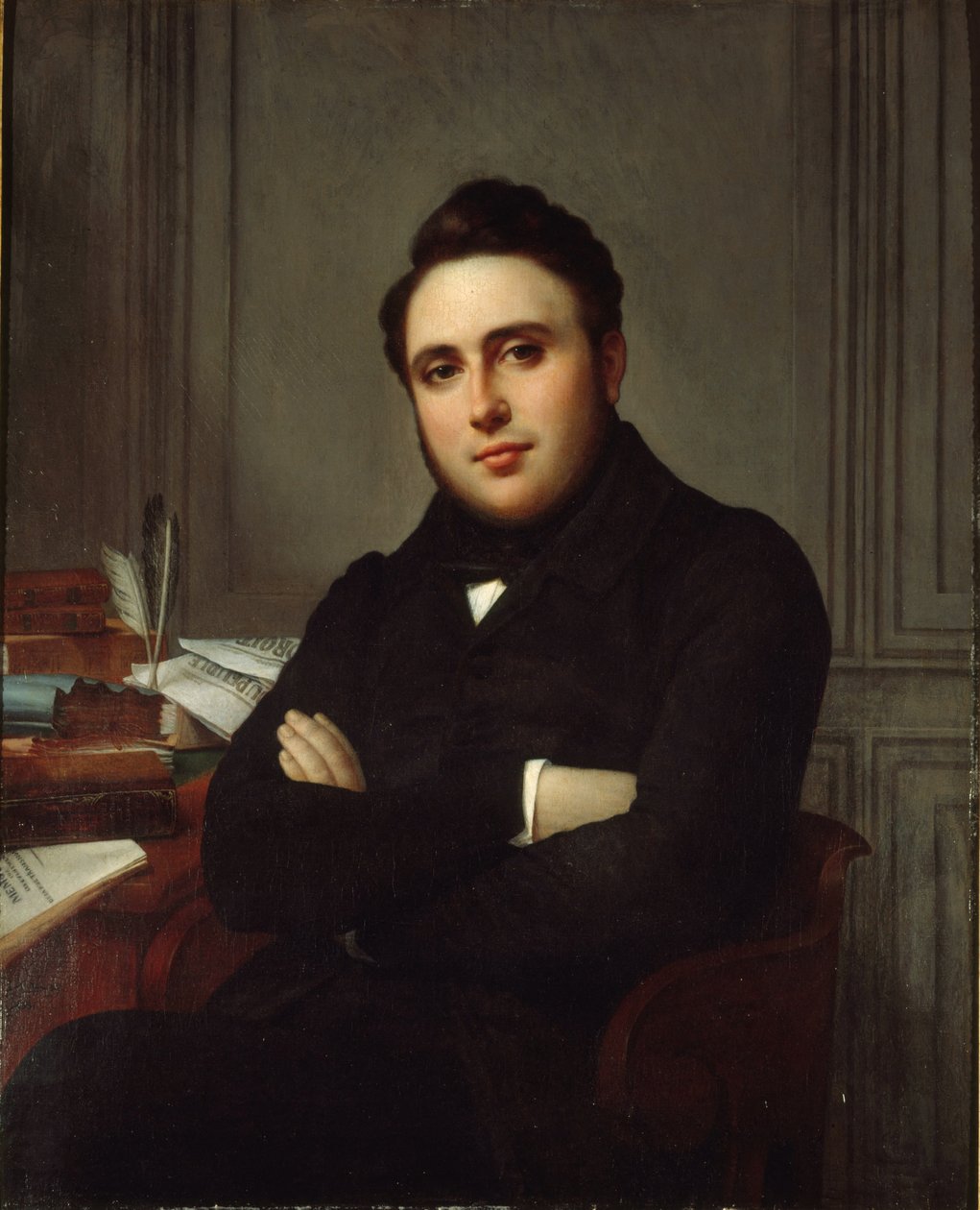 Portret Aleksandra Ledru-Rollina 1807-1874, 1838. autorstwa Angelique Mongez