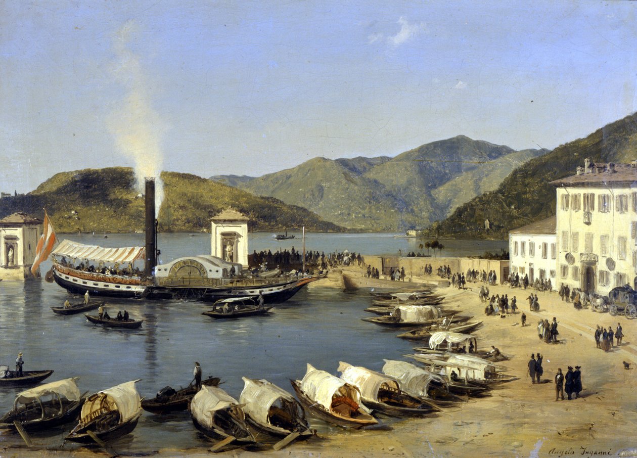 Port Como (Como) autorstwa Angelo Inganni