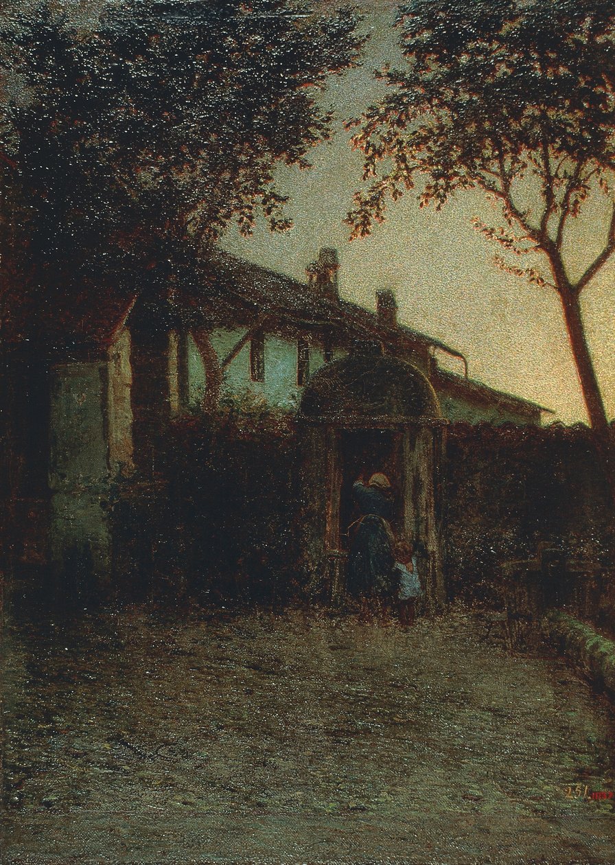 Świt, autorstwa Angelo Morbelli autorstwa Angelo Morbelli