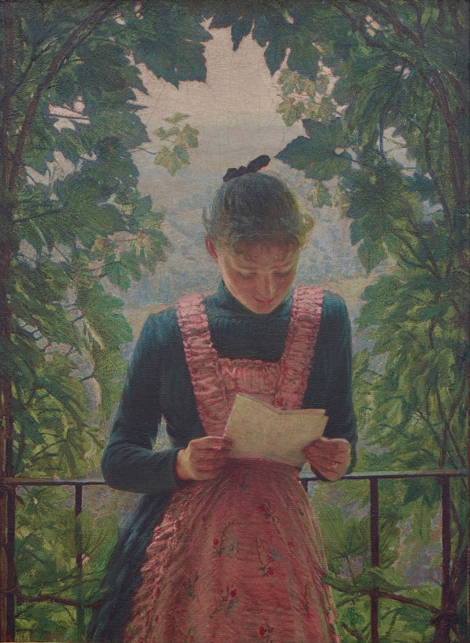 Pierwszy list, 1890. autorstwa Angelo Morbelli