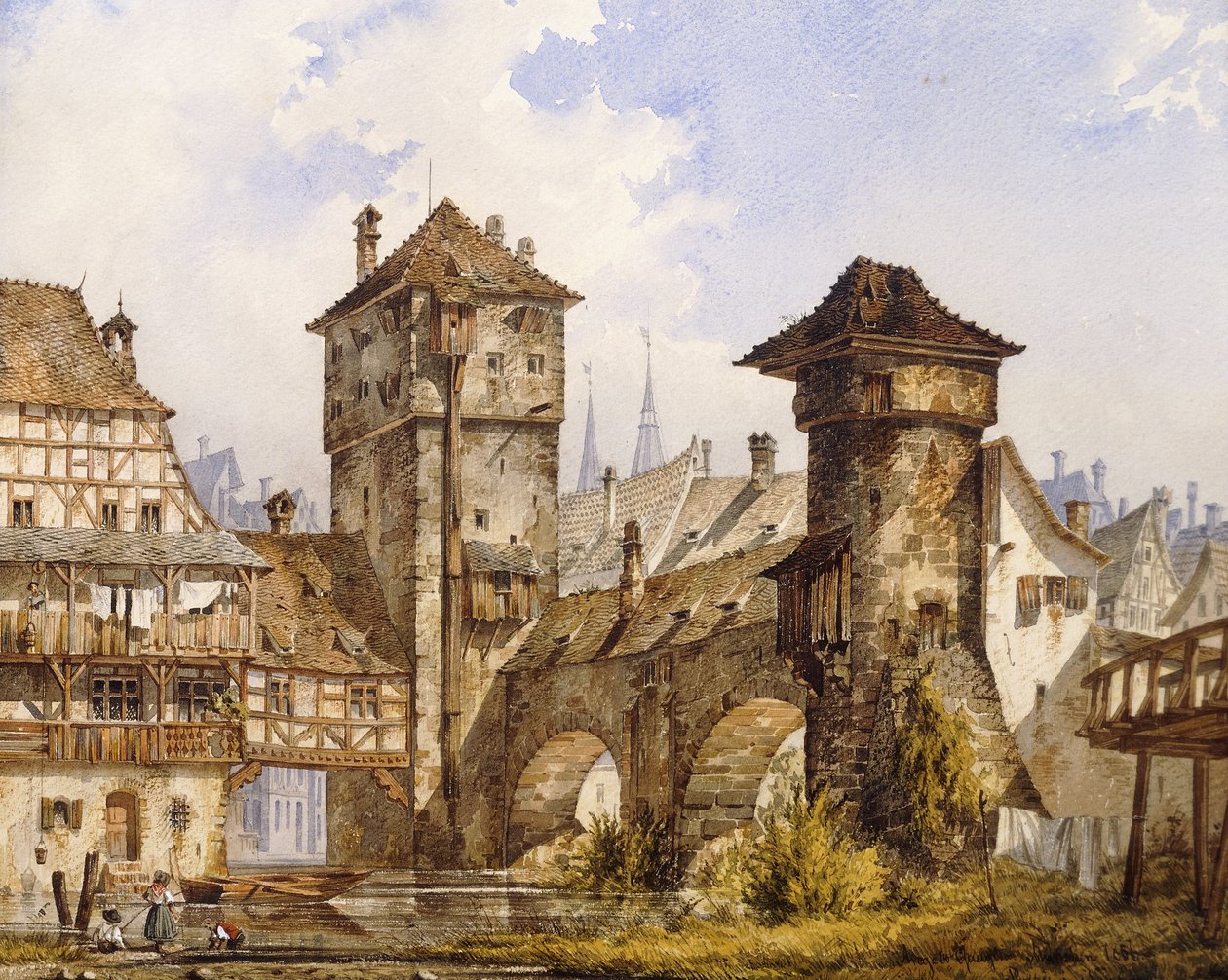 Widok Norymbergi, 1856 autorstwa Angelo Quaglio