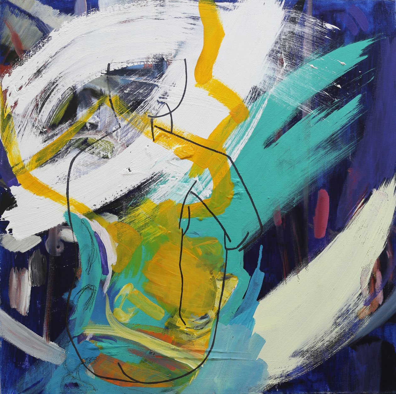 Portret w linii, 2008 autorstwa Angie Kenber