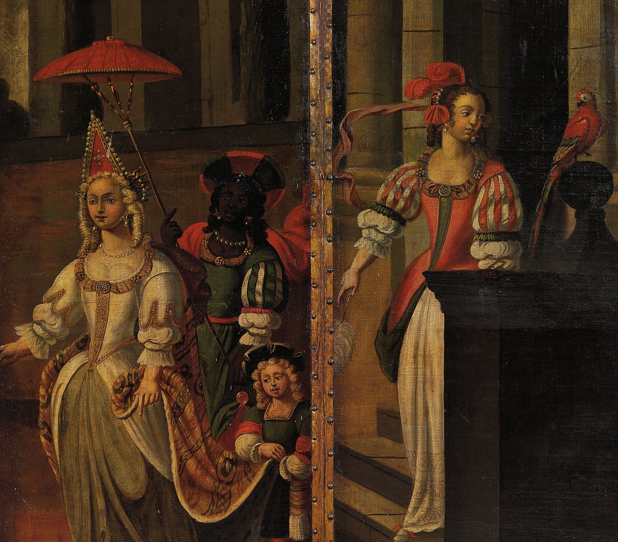 Poczwórny ekran dwustronny, ok. 1700 autorstwa Anglo Flemish School