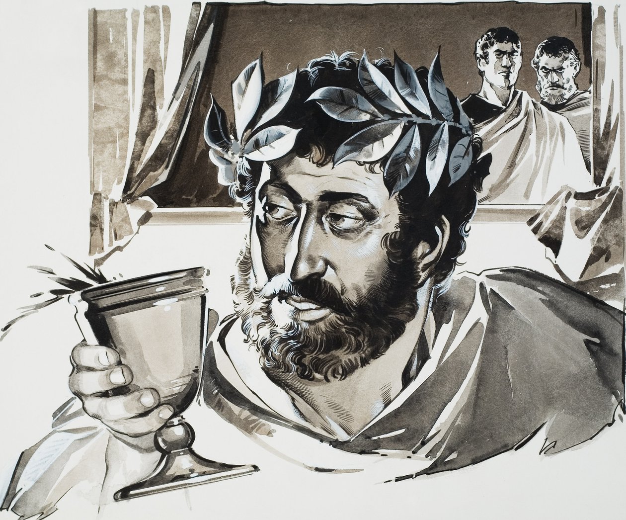 Cesarz Kommodus (gwasz na papierze) autorstwa Angus McBride