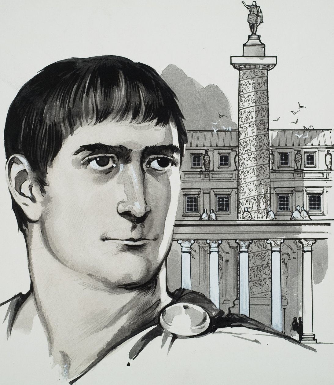 Cesarz Trajan (gwasz na papierze) autorstwa Angus McBride