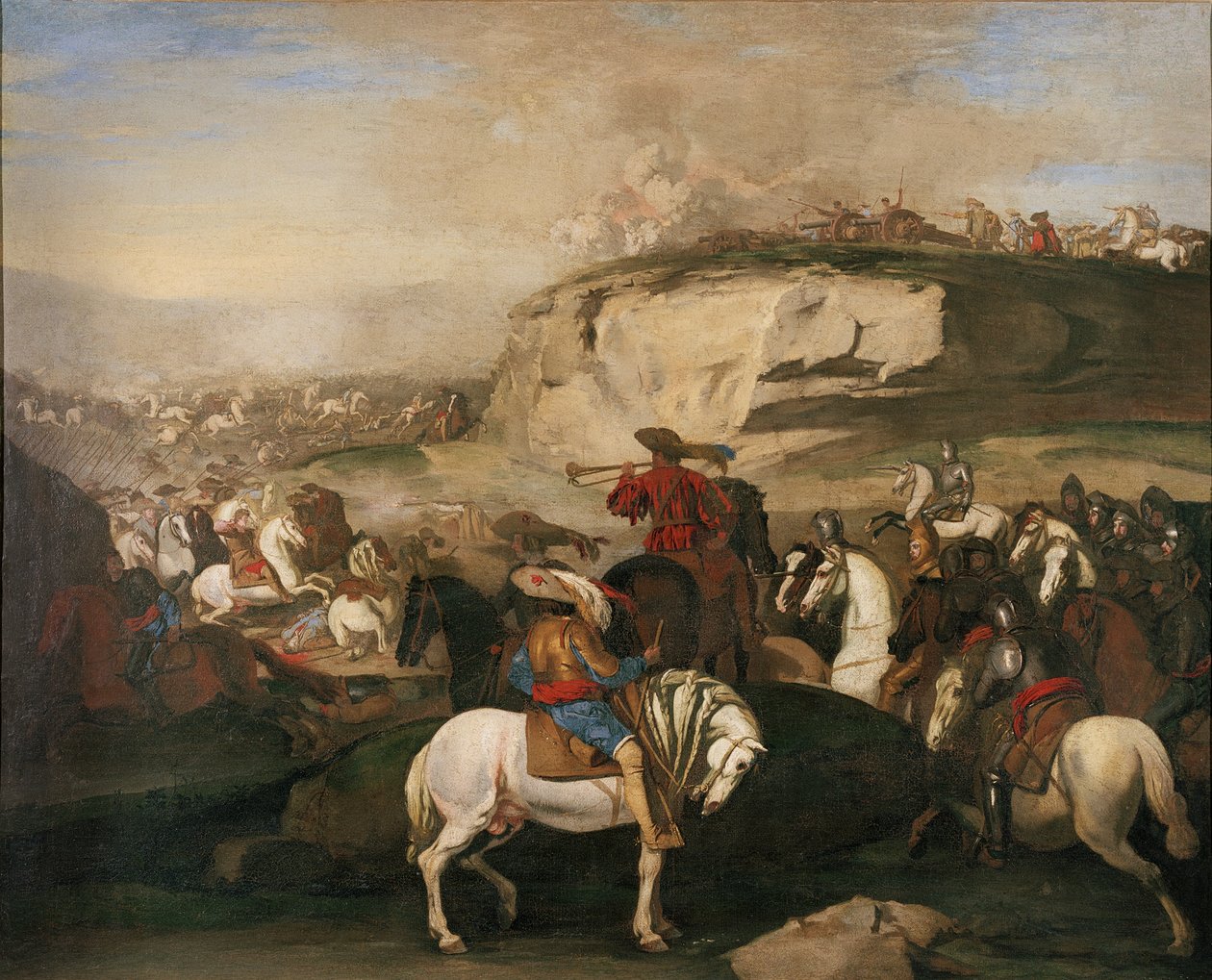 Scena bitewna, ok. 1630-39 autorstwa Aniello Falcone