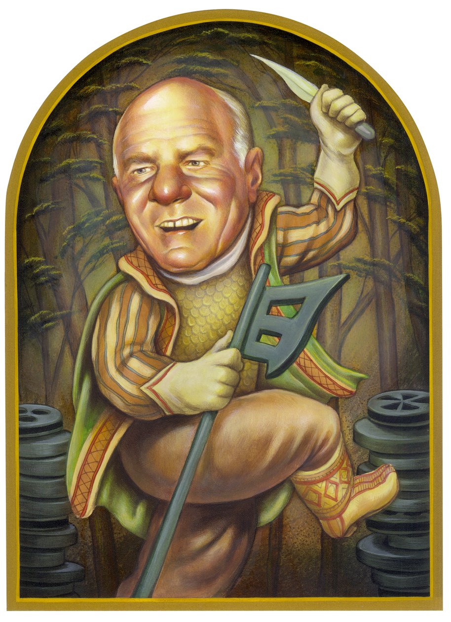 Barry Diller, 2002 (akryl na płycie ilustracyjnej) autorstwa Anita Kunz