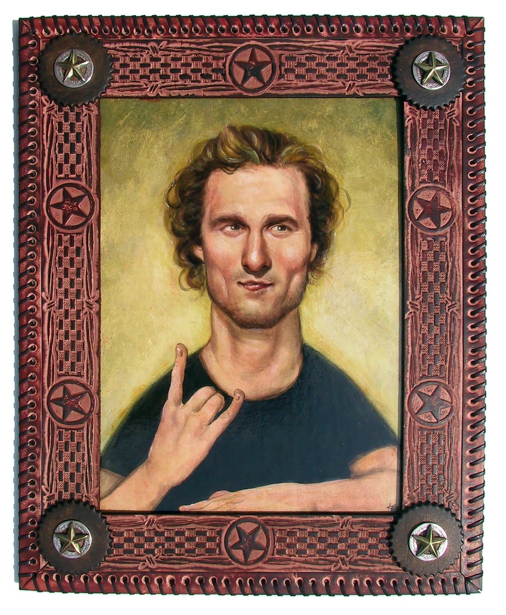 Matthew McConaughey, 2010 (akryl na płycie ilustracyjnej) autorstwa Anita Kunz