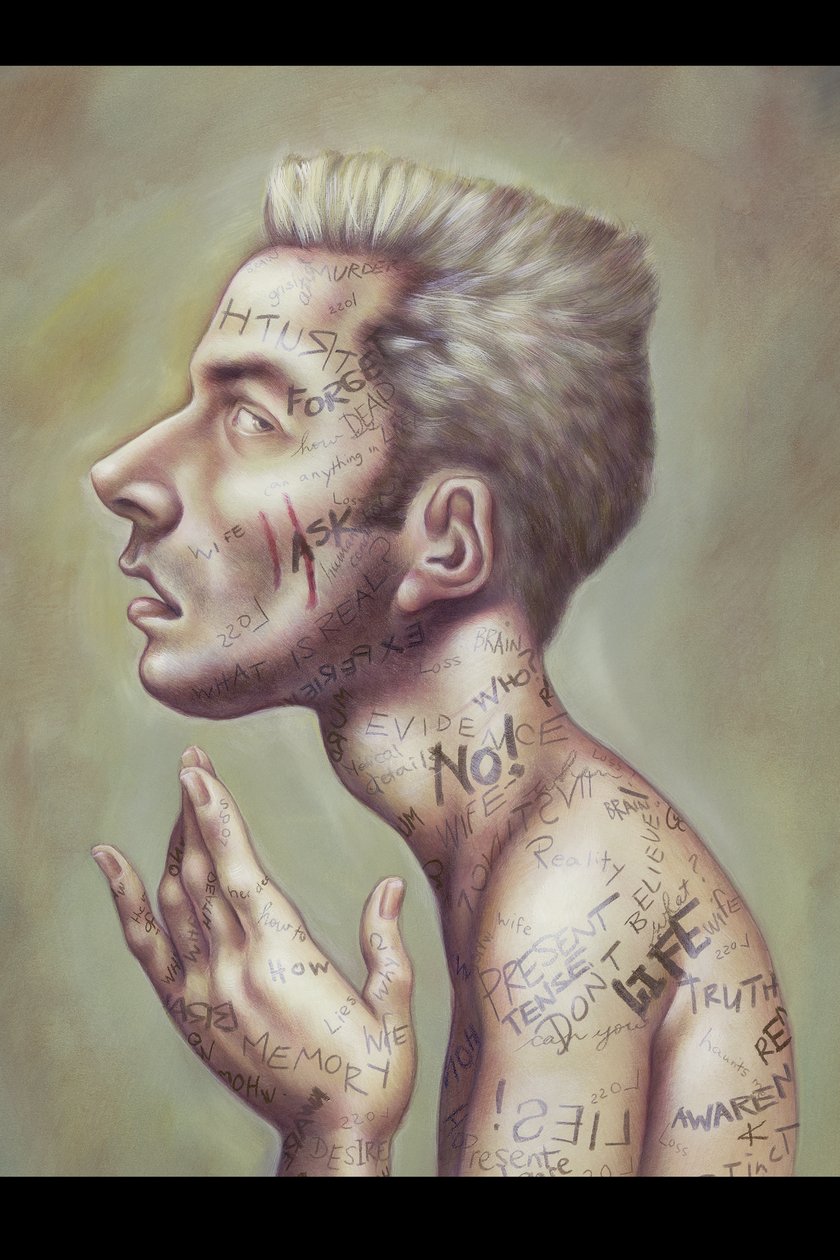 Memento, 2000 (akryl na płycie ilustracyjnej) autorstwa Anita Kunz