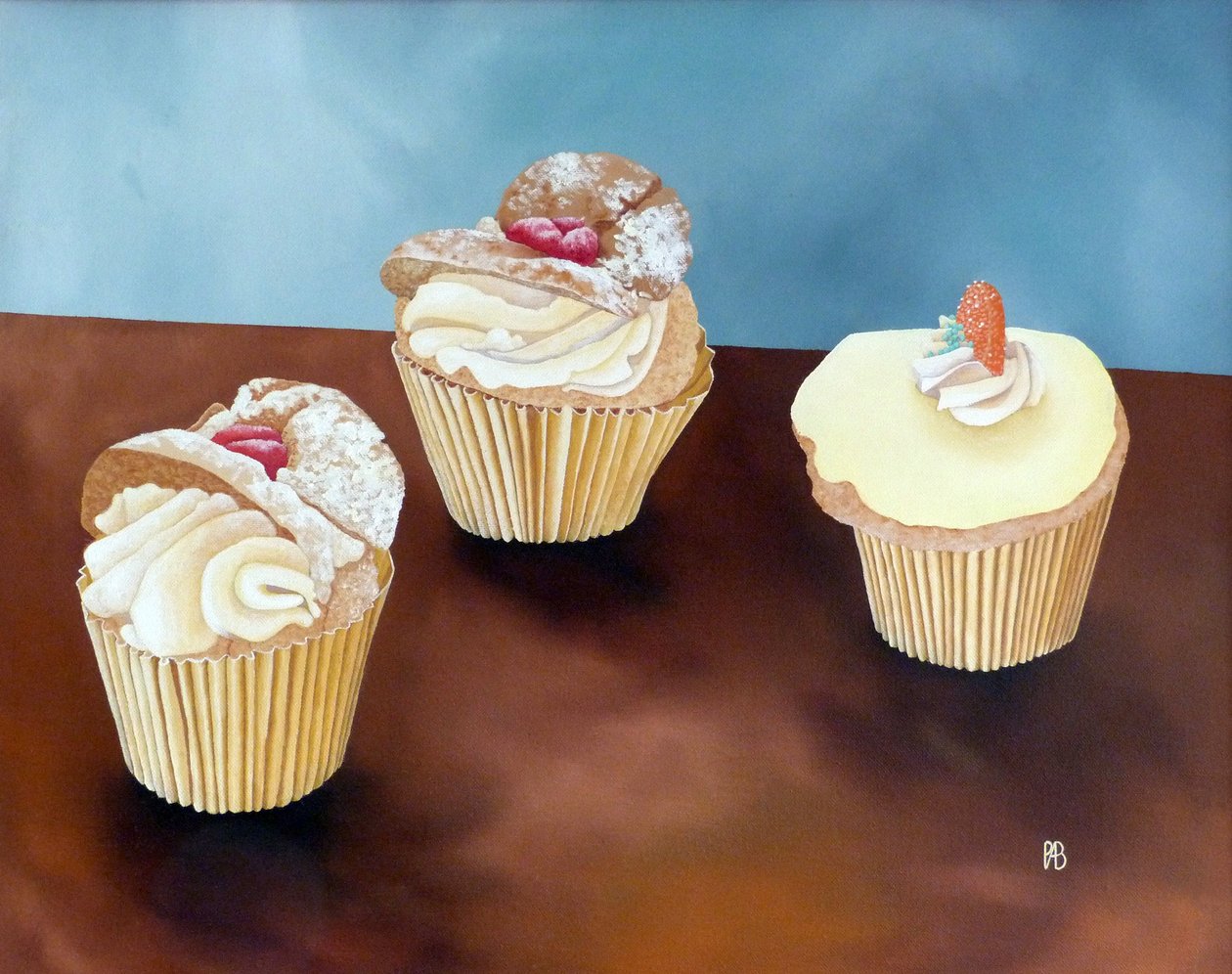 Trzy ciasta, 1998 autorstwa Anna Phillips