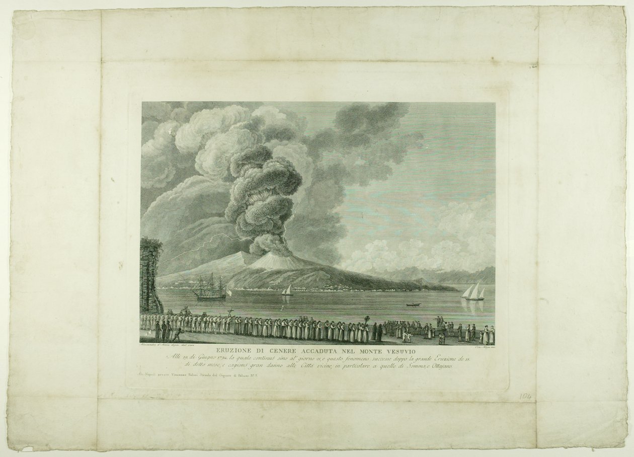 Erupcja Wezuwiusza, 1794 r. autorstwa Anna Allesandro