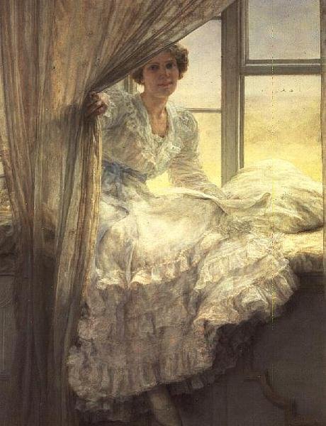 W oknie autorstwa Anna Alma Tadema