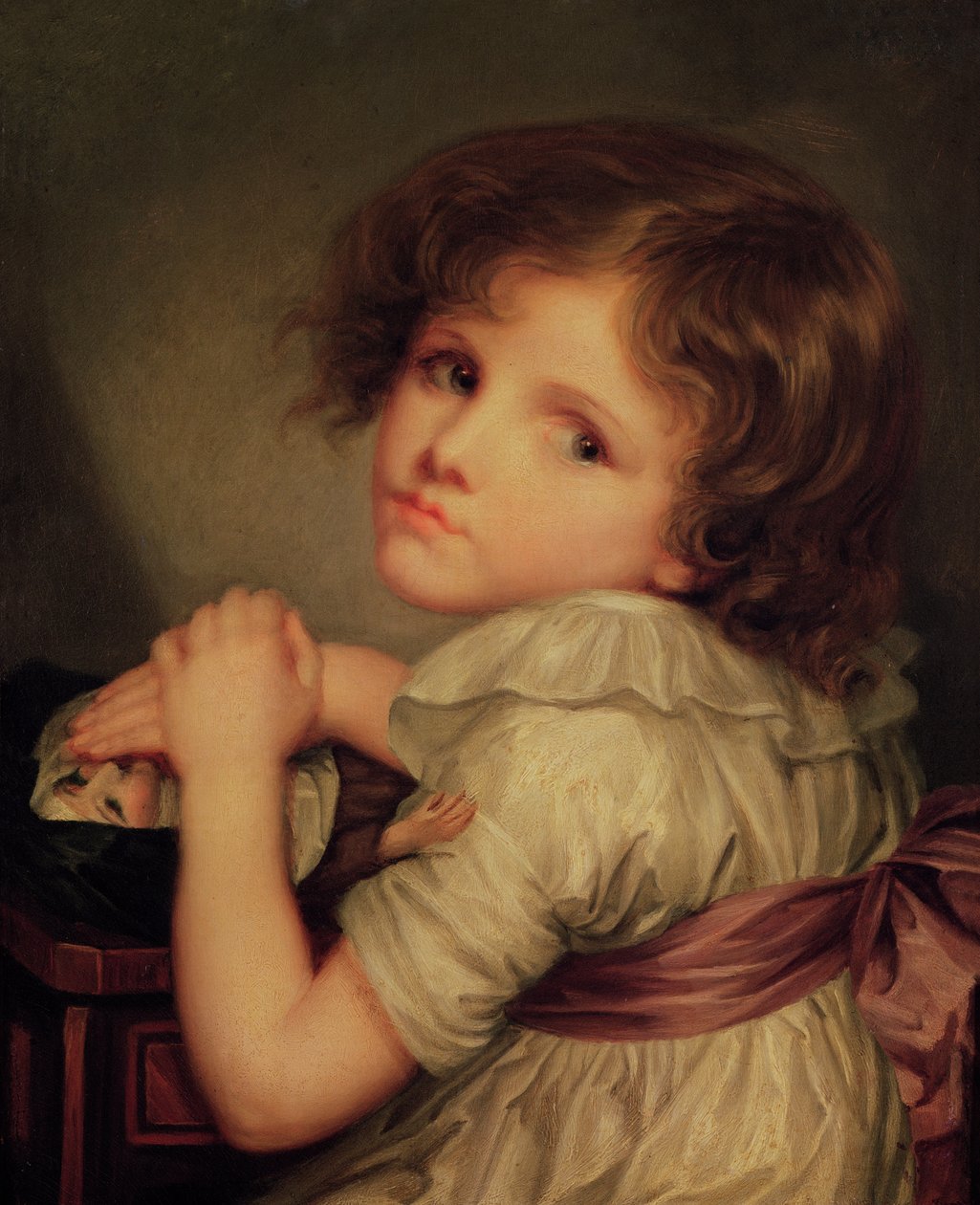 Dziecko z lalką autorstwa Anne Genevieve Greuze