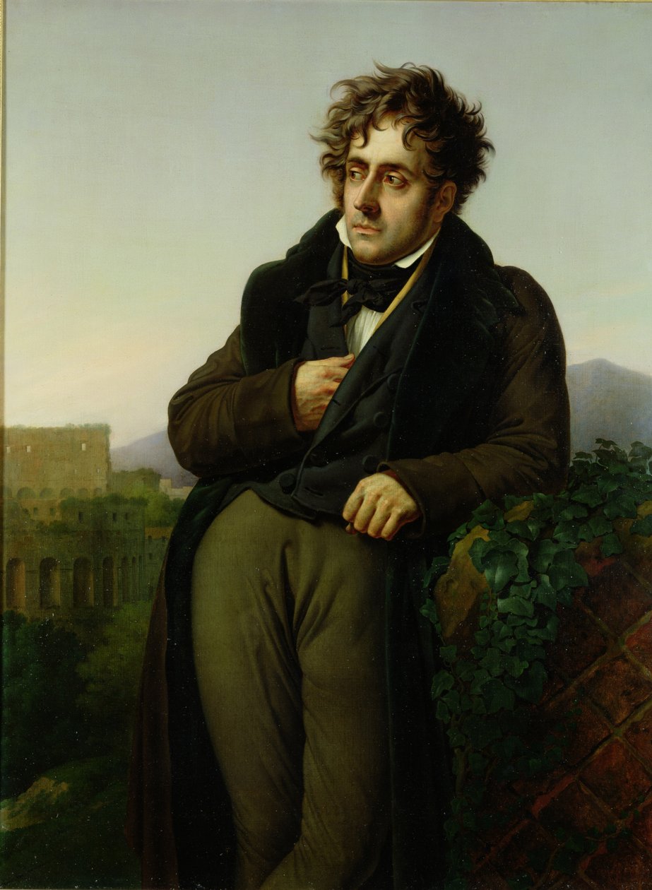 Portret Francois Rene (1768-1848) Vicomte de Chateaubriand, 1811 (patrz także 245771) autorstwa Anne Louis Girodet de Roucy Trioson
