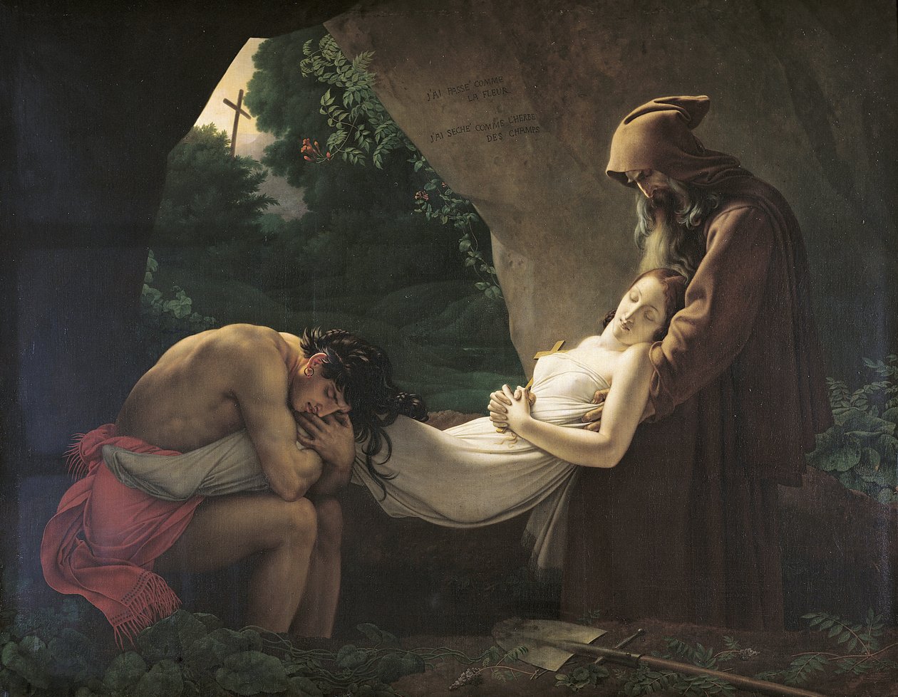 Grób Atala, 1808 autorstwa Anne Louis Girodet de Roucy Trioson