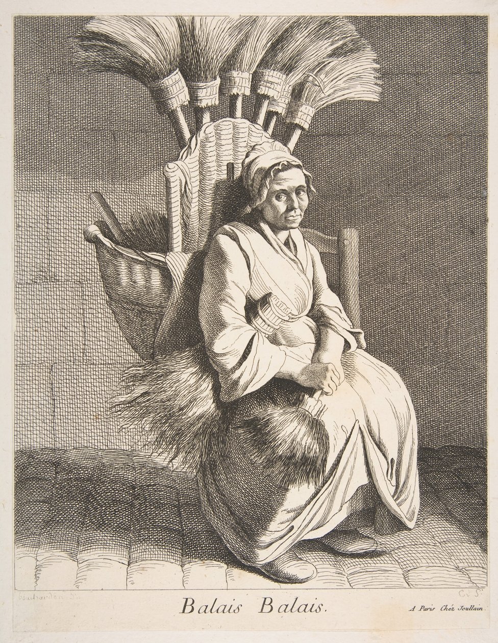 Handlarz miotłami, 1737. autorstwa Anne Claude Philippe de Caylus