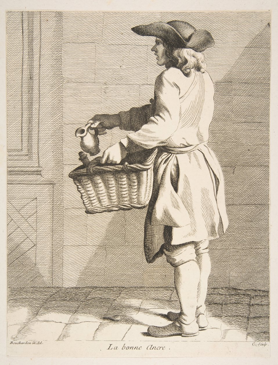 Sprzedawca atramentu, 1746. autorstwa Anne Claude Philippe de Caylus